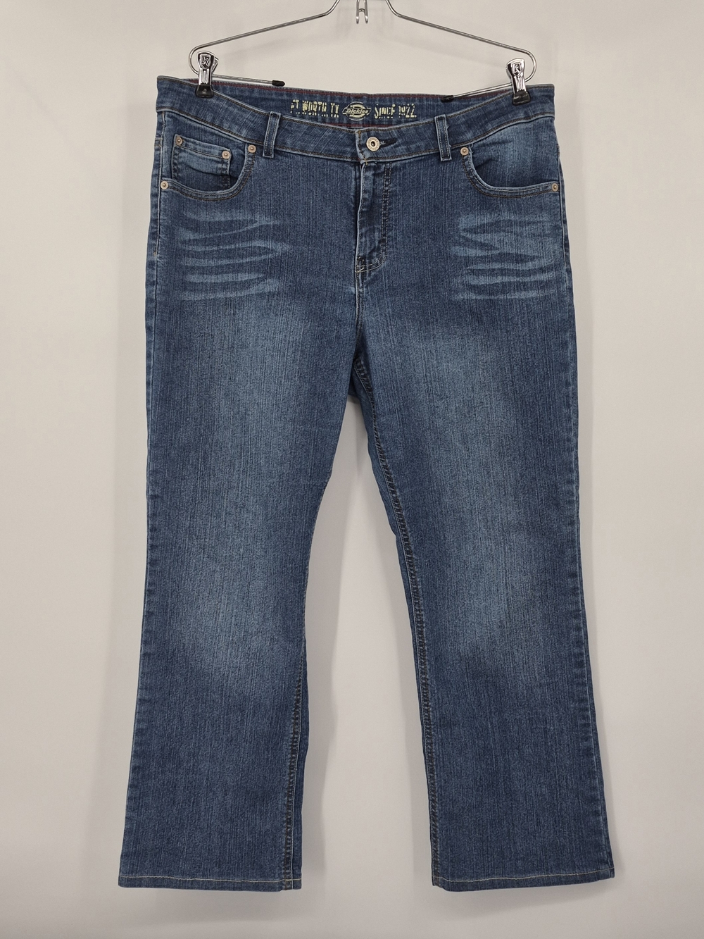 Dickie's Bootcut Denim Jeans Women's Size 16 Short Relaxed Fit 28in Inseam
